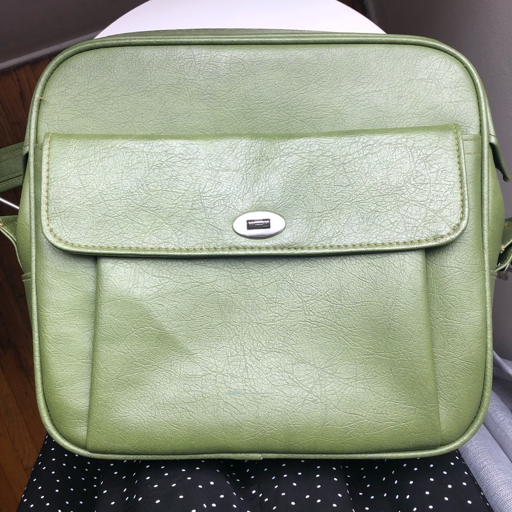 Sears Vintage Courier Travel Green Bag